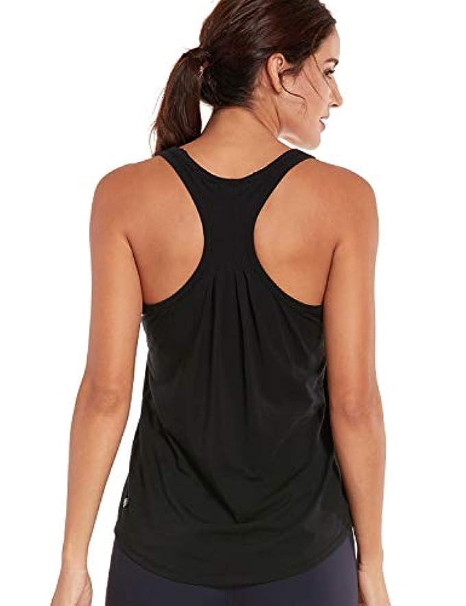CRZ YOGA Women's Pima Cotton Lightweight Sleeveless Workout T Back Tank Top | Amazon (US)