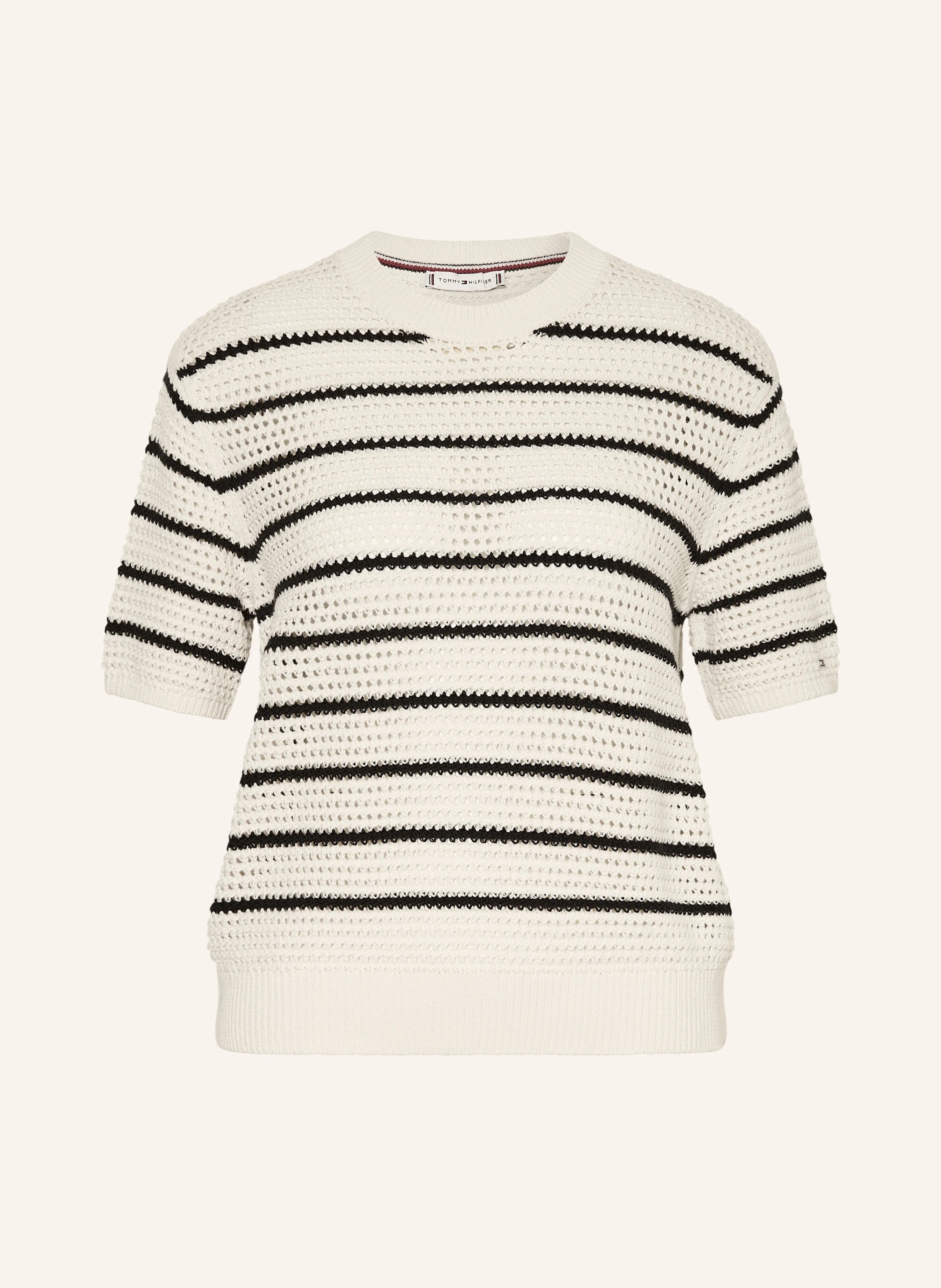 TOMMY HILFIGER Strickshirt in ecru / dunkelblau | Breuninger (DACH)