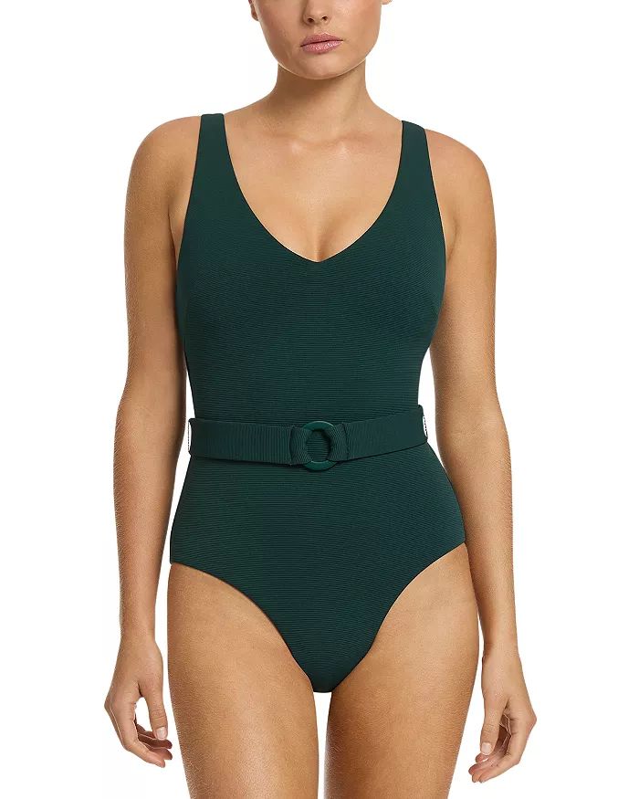 Belted One Piece Swimsuit | Bloomingdale's (US)