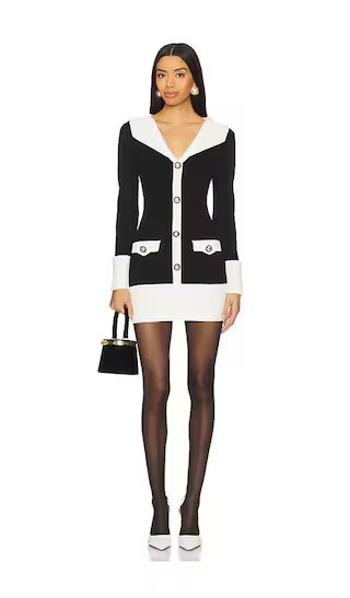 Nana Jacqueline Mia Knit Dress in Black,White. - size L | Revolve Clothing (Global)