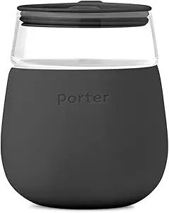 W&P Porter Wine Cocktail Glass w/ Protective Silicone Sleeve | Charcoal 15 Ounces | On-the-Go | R... | Amazon (US)