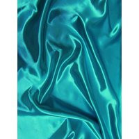 Solid Shiny Bridal Satin Fabric - Turquoise By The Yard Bridesmaid Dresses Table Runners Wedding Gowns Party Decorations | Etsy (US)