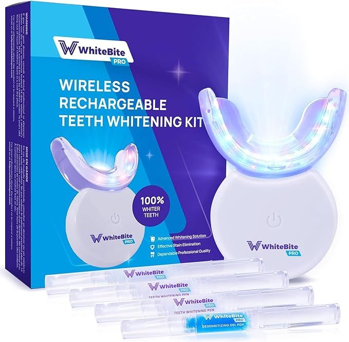 Upgraded Teeth Whitening Kit with Pens for Sensitive Teeth: Teeth Whitening LED Light, Mouth Tray... | Amazon (US)