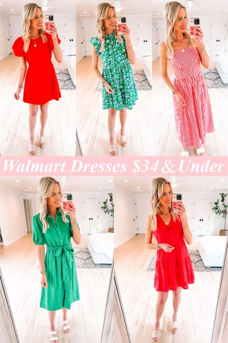 Walmart dresses $34 and under! 

Walmart fashion / shirt dress / midi dress / summer outfit idea / sleeveless dress / classic style 

#LTKFindsUnder50 #LTKFindsUnder100