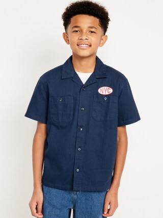 Loose Short-Sleeve Graphic Shirt for Boys | Old Navy (CA)