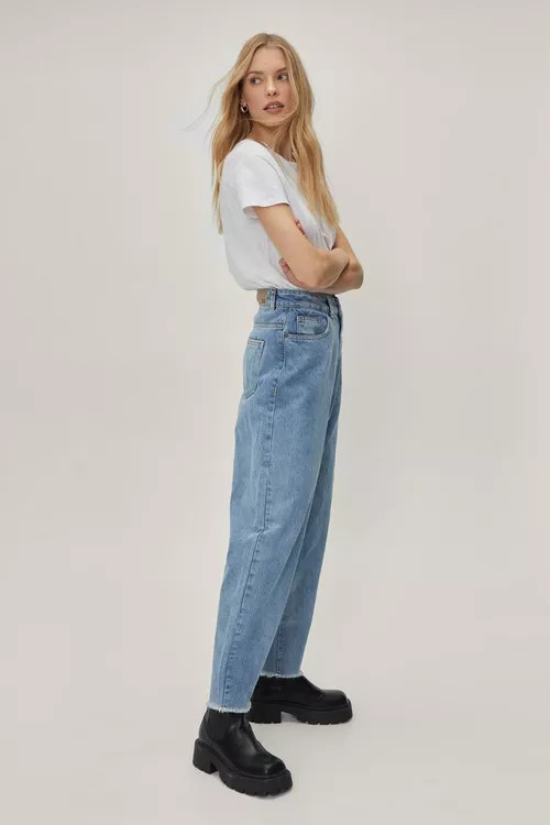 Organic Denim Bum Slash Tapered Jeans | Nasty Gal (US)