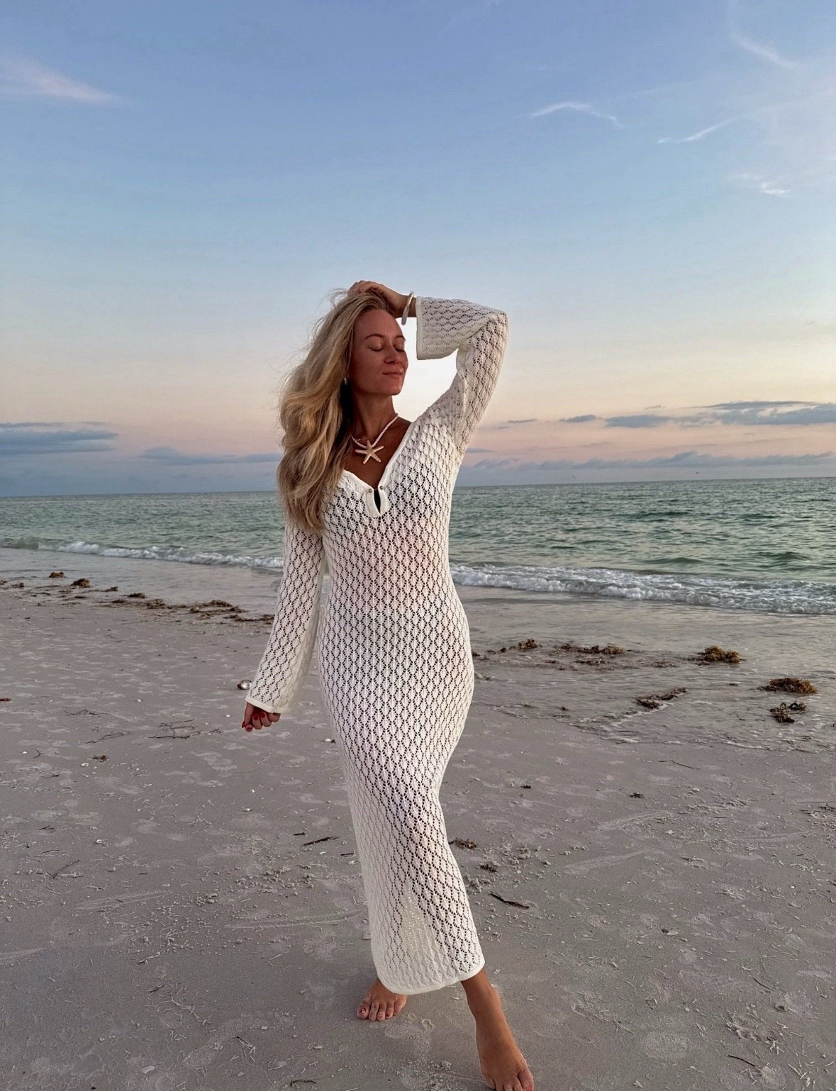My starfish necklace & coverup are both on sale for Prime Day! 

Summer beach vacay must-have 🌊🐚 Crochet swim coverup with starfish necklace - wearing size small in this Amazon coverup! 

Summer vacation outfit, pool coverup, swim coverup, crochet coverup, shell jewelry, shell necklace, beach outfits, beach coverup, amazon finds 

#LTKFindsUnder50 #LTKSummerEdit
#LTKSwim


#LTKSaleAlert