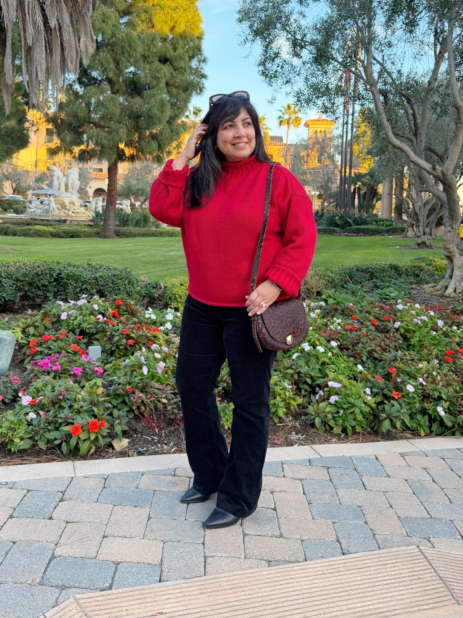 Valentines Outfit Women

Love this red sweater and black micro flare corduroy pants that make the perfect winter outfit for Valentine’s Day, date night outfits, workwear, work from home or everyday casual wear. Great pieces to add to a winter capsule wardrobe! 

J. Crew rollneck sweater size medium (runs big). Spanx corduroy pants size XL petite, Marc Fisher boots no longer available but linked similar. Madewell leopard print calf hair saddle bag. Prada sunglasses.

#LTKPetite #LTKValentine #LTKMidsize