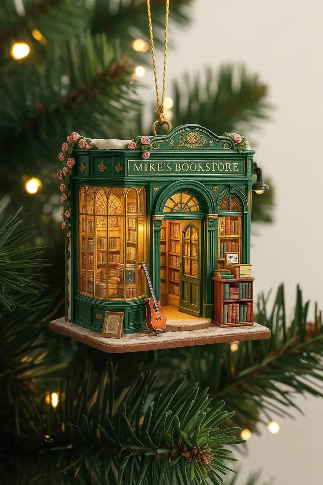 Personalized Miniature Bookstore Christmas Ornament: Book Lover Gift - Etsy | Etsy (US)