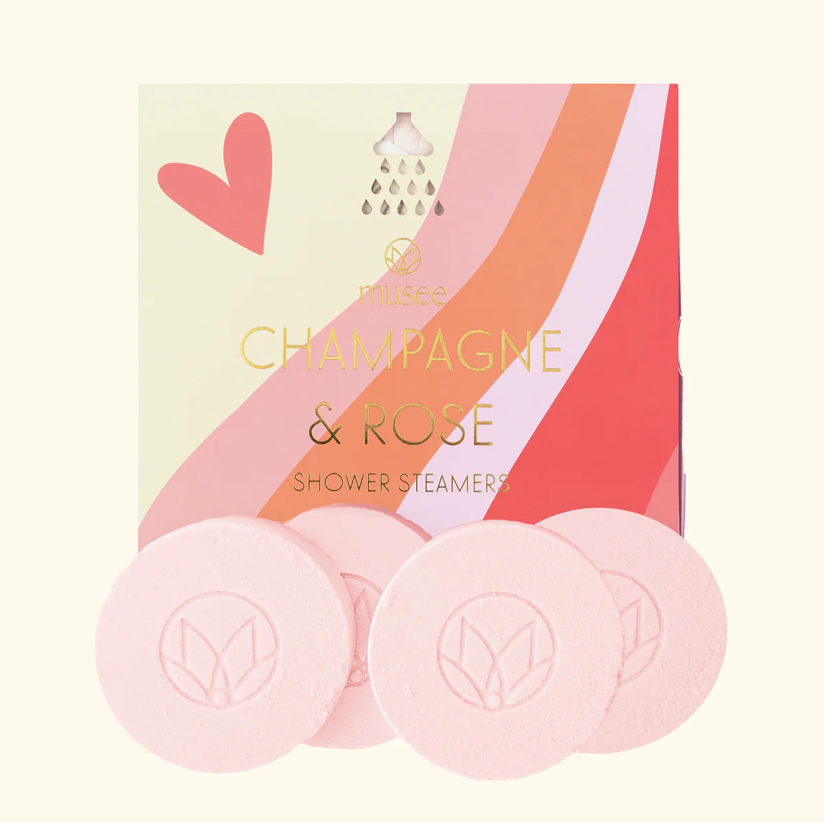 Champagne & Rose Shower Steamers | Musee