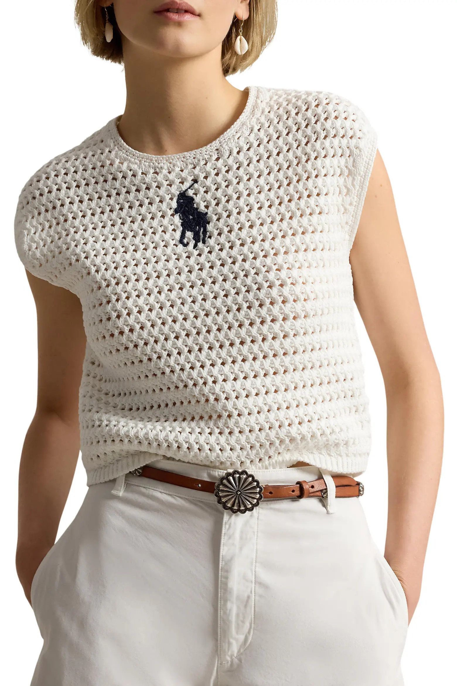 Big Pony Cotton Sweater Vest (Women) | Nordstrom | Nordstrom