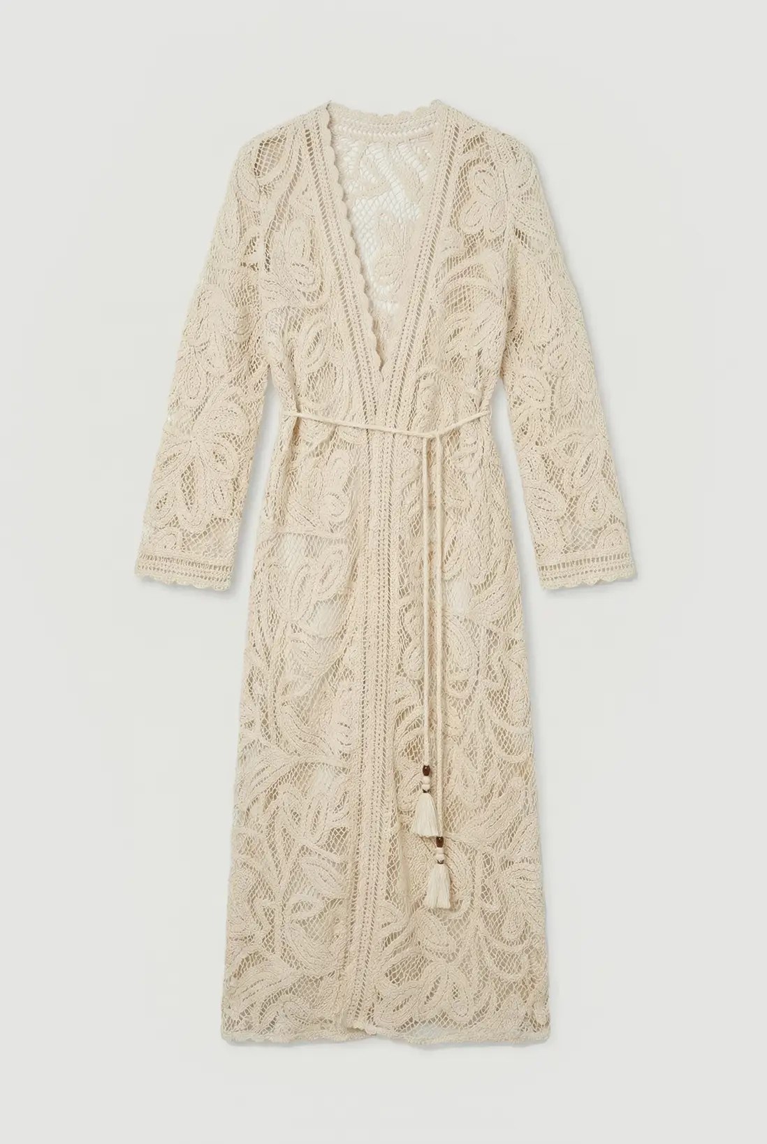 Floral Crotchet Woven Beach Kimono | Karen Millen
