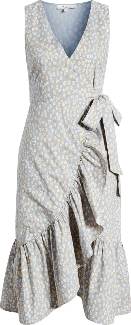 Floral Ruffle Trim Wrap Dress | Nordstrom