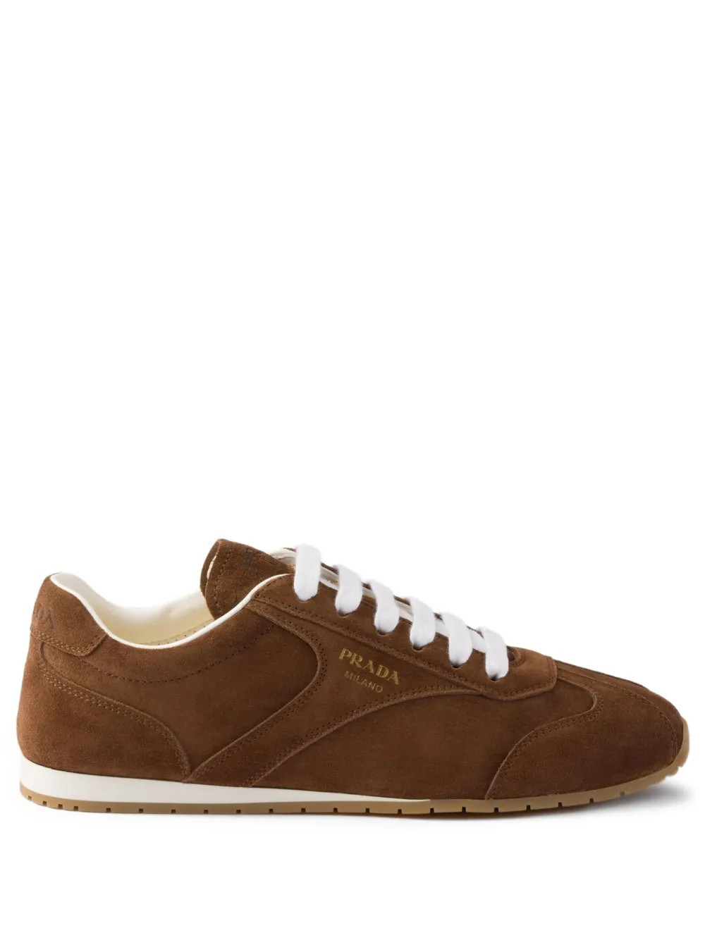 Prada suede sneakers - Brown | Farfetch Global