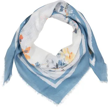 Polo Ralph Lauren Floral Clusters Large Linen & Cotton Square Scarf | Nordstrom | Nordstrom
