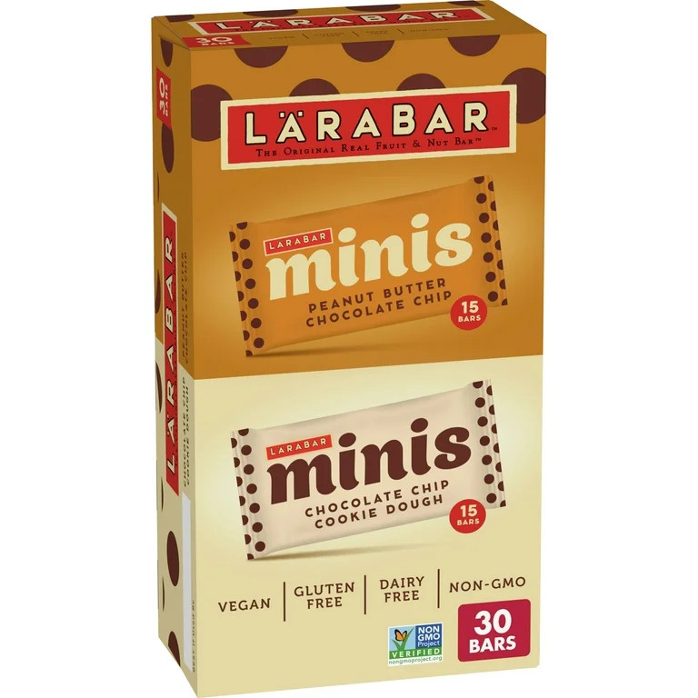 Larabar Chocolate Mini Bars Variety Pack, Gluten Free Vegan Fruit & Nut Bars, 30 ct | Walmart (US)