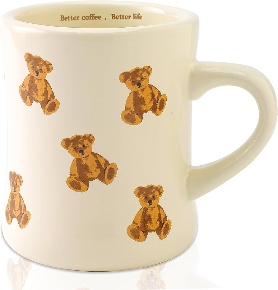 Charming Teddy Bear Coffee Mug - Adorable Gift for Kids and Adults - Cute Ceramic Cup for Home, O... | Amazon (US)