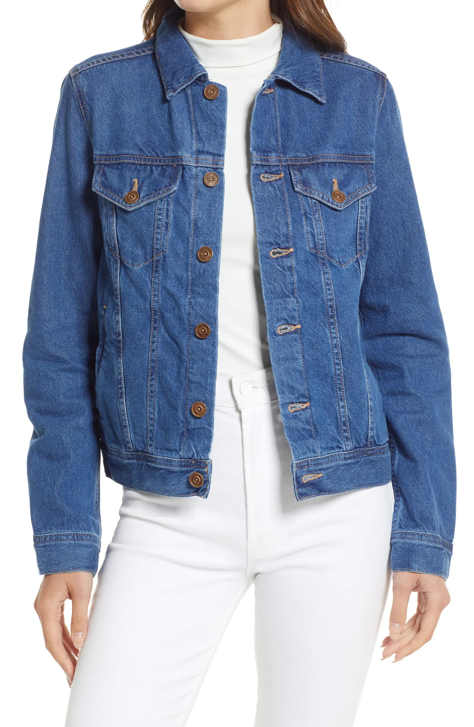AG The Jean of Tomorrow Mya Organic Cotton Blend Denim Jacket | Nordstrom | Nordstrom