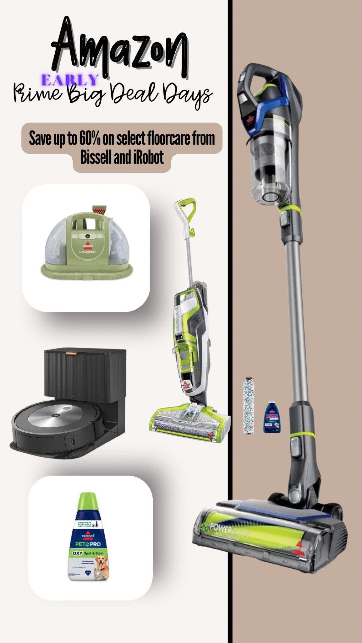 Amazon Prime Big Deal Days — Early Deals! #BissellDeals #LittleGreenMachine #Roomba #CleaningDeals #HomeEssentials

#LTKhome #LTKxPrime