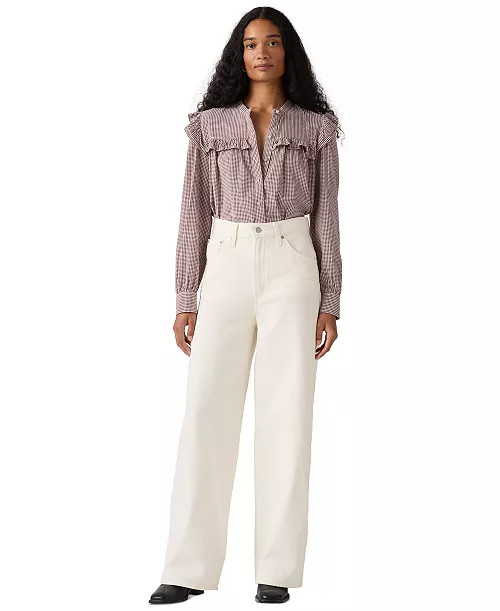 Women's Cinch-Waist Lightweight Baggy Jeans | Macy's