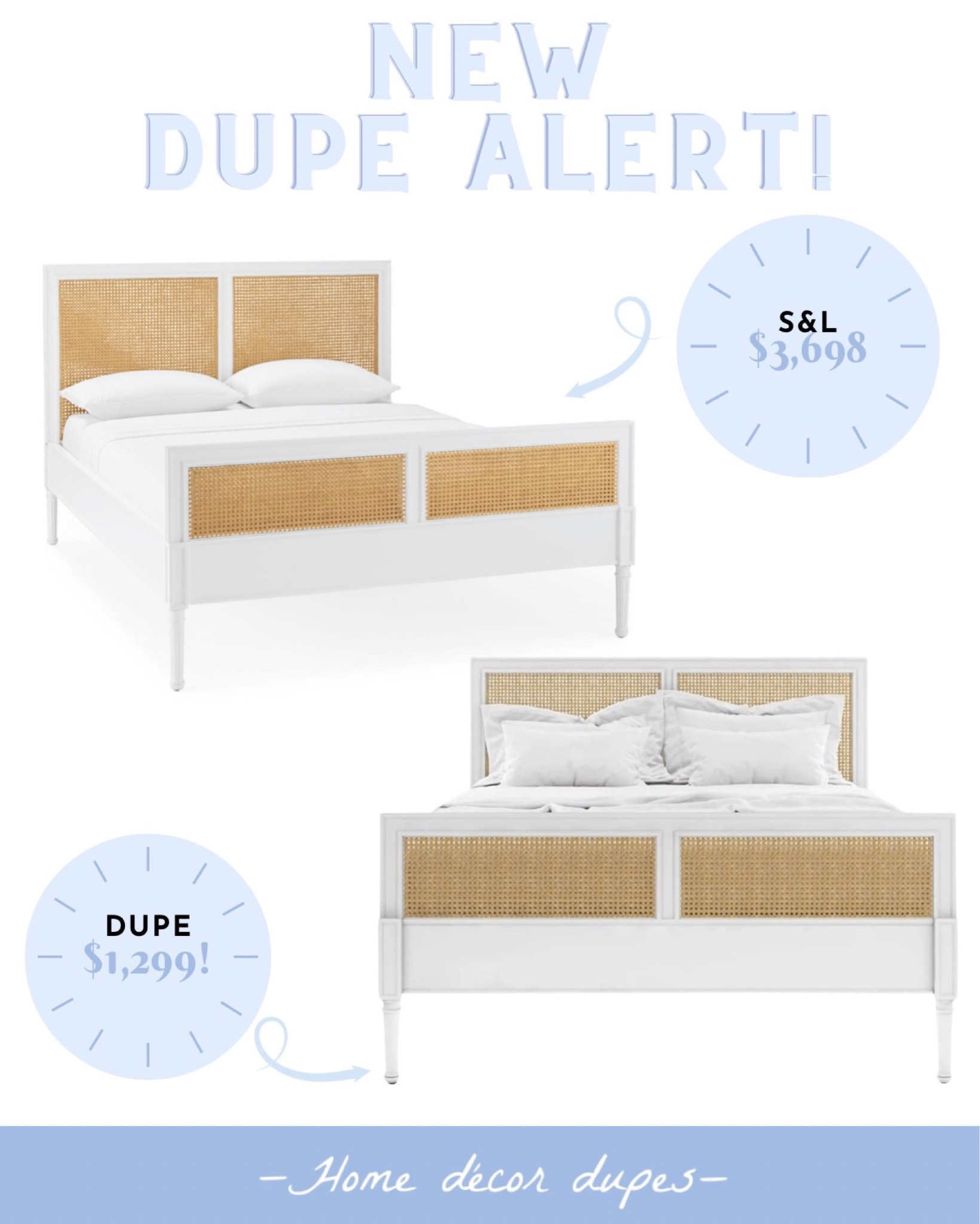 New Serena & Lily bed dupes coming at ya!

S&L Harbour cane queen bed $3,698 (no longer available!)
Dupe cane queen bed $1,299! 🙌🏻🙌🏻🙌🏻

#LTKsalealert #LTKfamily #LTKhome