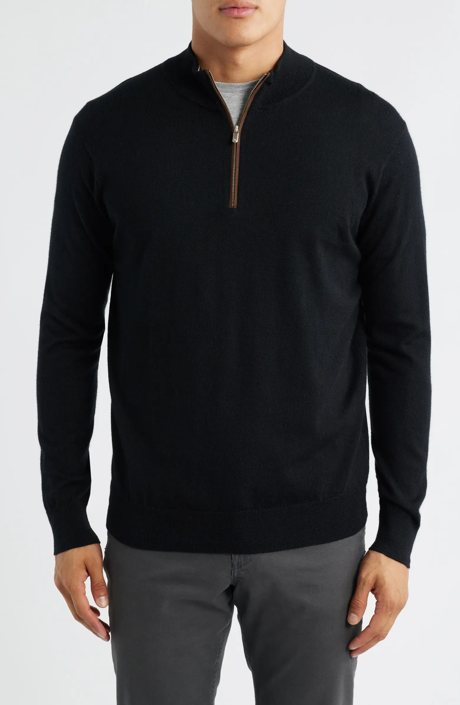 Autumn Crest Merino Wool Blend Quarter Zip Sweater | Nordstrom