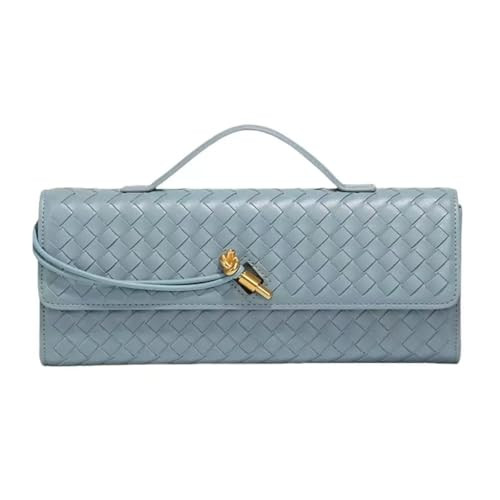 AWUXINE Handmade Woven Evening Bag for Women Casual Clutch Purse Leather Shoulder Handbag Fashion Crossbody Bag | Amazon (US)