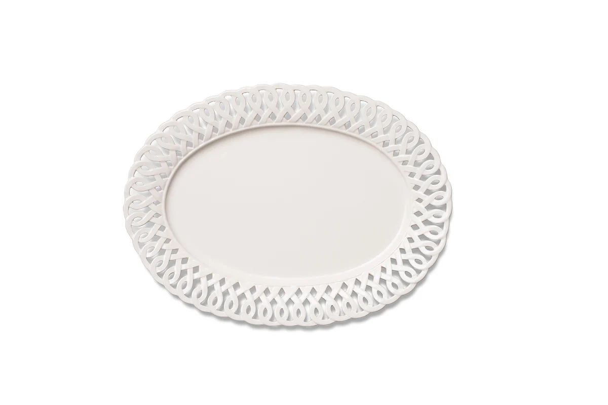 Paulette Oval Platter in  White | Over The Moon