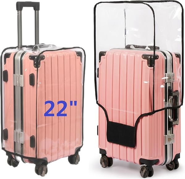 Clear PVC Suitcase Cover Protectors Thicken Luggage Cover Protector Full Transparent Luggage Cove... | Amazon (US)