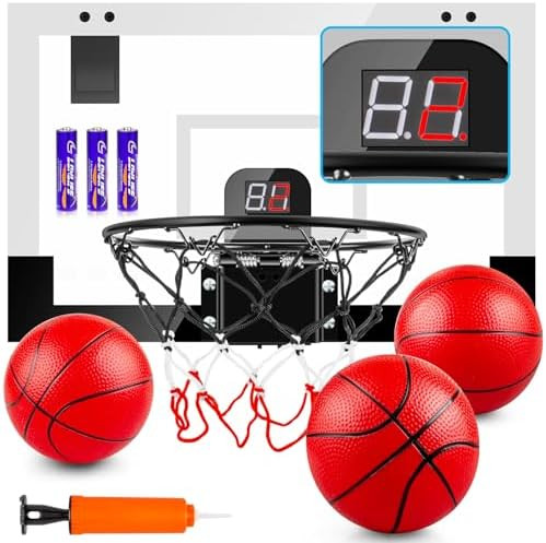 Indoor Basketball Hoop Boys Gifts for Teens and Adults Door Room Basketball Hoop Mini Hoop with E... | Amazon (US)