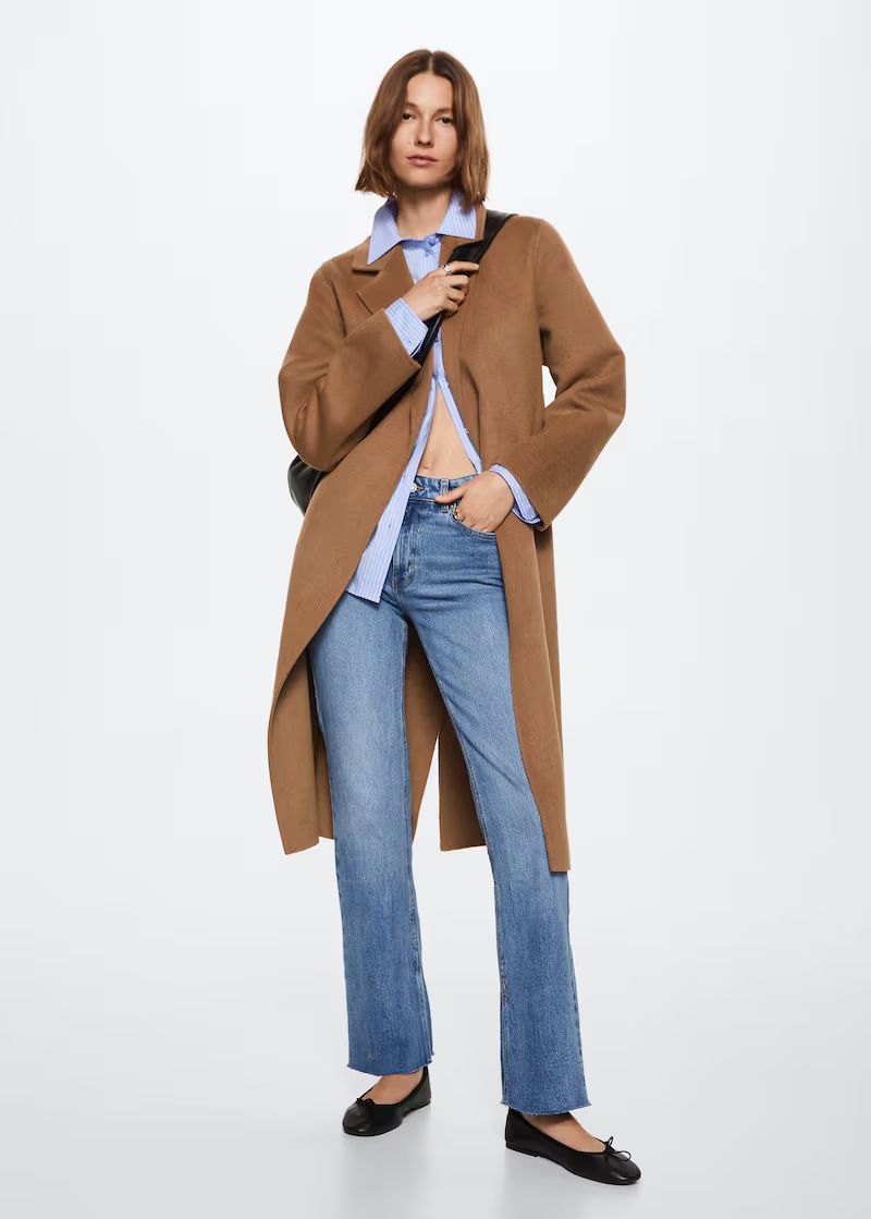 Belt handmade coat -  Women | Mango USA | MANGO (US)