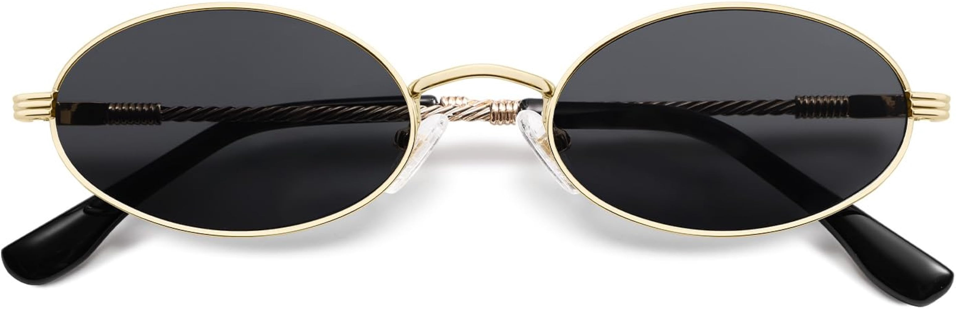 Retro Oval Cat Eye Sunglasses for Women Y2k Trendy Narrow 90s Sunnies Designer Sun Glasses AP3721 | Amazon (US)