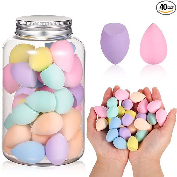 40Pcs Mini Makeup Sponge Multi Colored Beauty Sponges Professional Foundation Sponge Super Soft F... | Amazon (US)