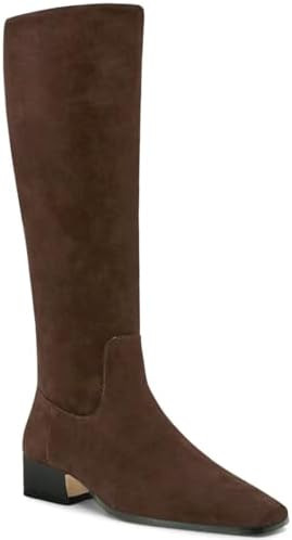 Coutgo Womens Knee High Boots Square Toe Chunky Block Low Heel Long Boots Side Zipper Fall Winter... | Amazon (US)