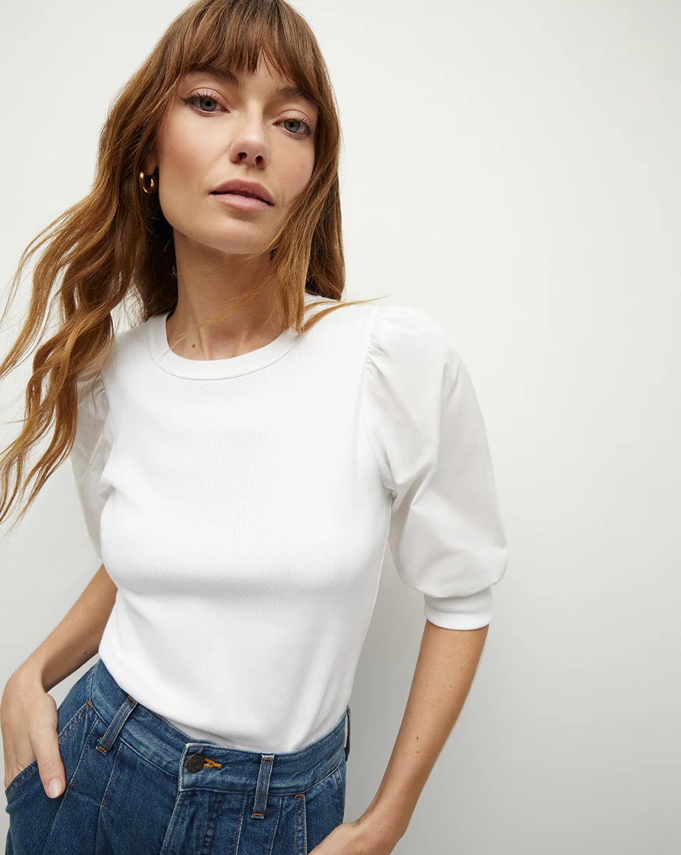 Coralee Crewneck Top | Veronica Beard