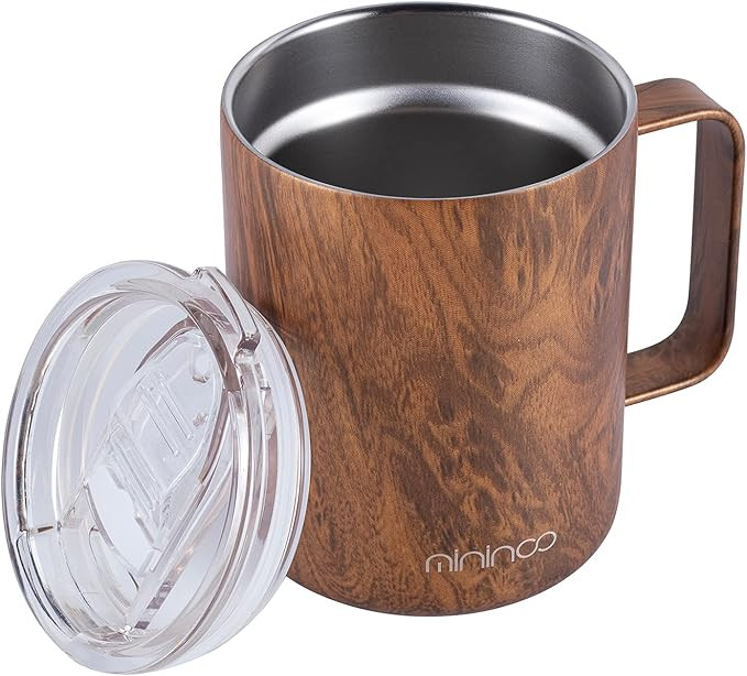 Stainless Steel Insulated Coffee Mug Cup with Handle,12OZ Double Wall Vacuum Travel Coffee Tumble... | Amazon (US)
