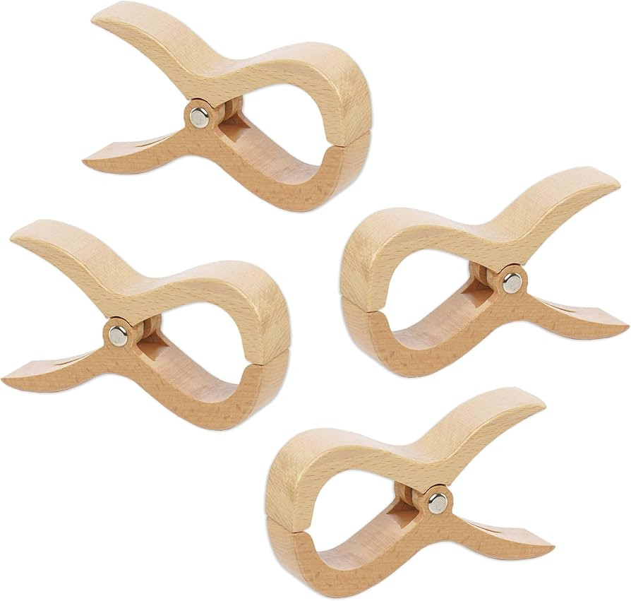 tuuli Wooden Pegs, Large Wooden Pegs, Clothes Pegs for Beach Towel Clip, Beach Lounger, Yacht, Pr... | Amazon (US)