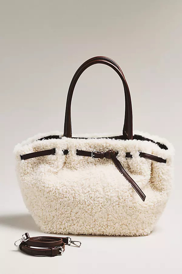 Belted Sherpa Tote Bag | Anthropologie (US)
