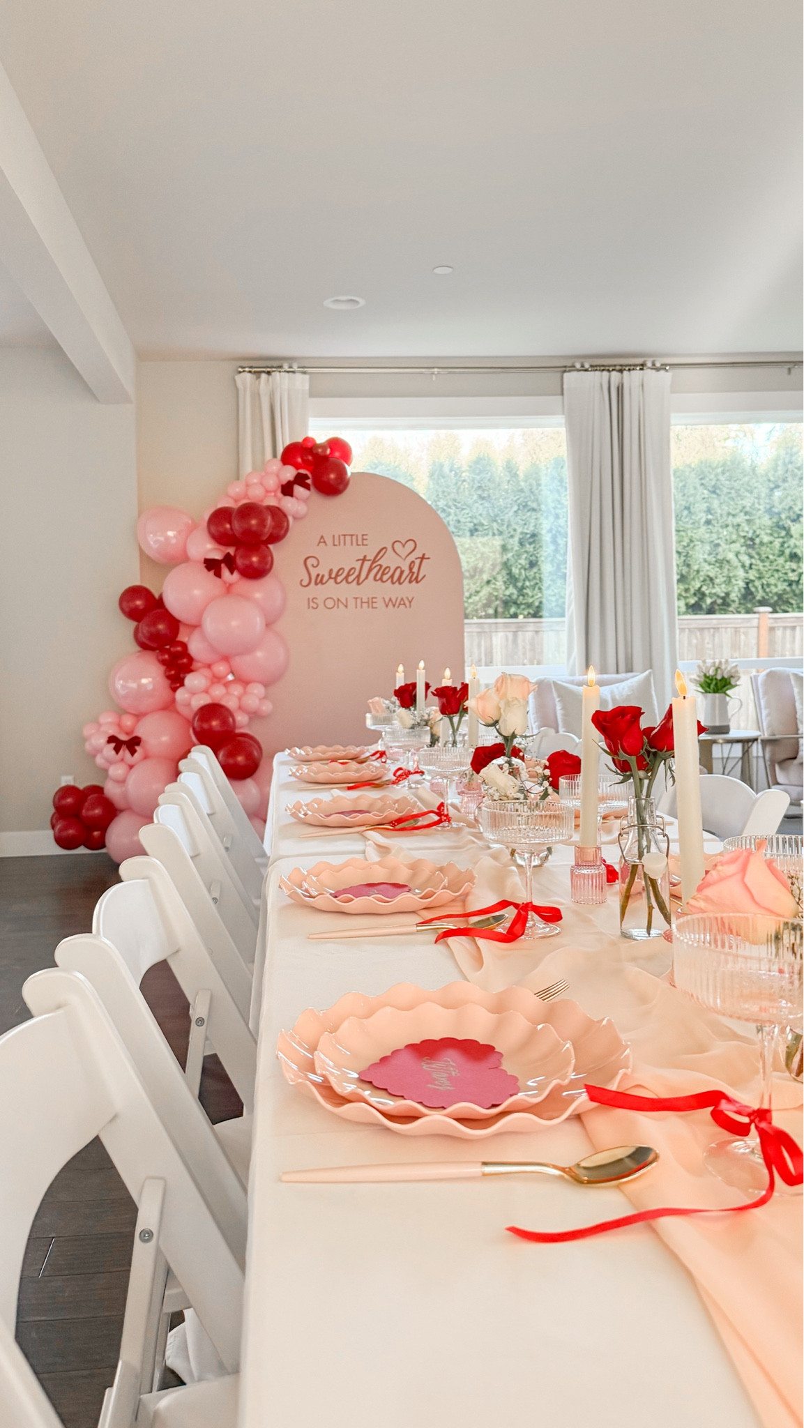 A little sweetheart is on the way baby shower!

Chairs, Valentine’s Day Ribbons, Ribbed Coupe Glasses, Candlestick Holders, bud vases, pink plates, pink plastic silverware, cricut maker 3, table runner, tablecloth, transfer tape, Cricut removable vinyl 

#LTKHome #LTKParties #LTKMostLoved