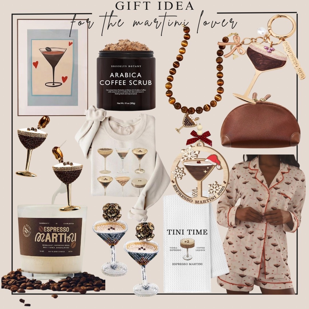 Gift Idea for the Espresso Martini Lover ☕️🤎🍸


#hostess gift idea
#gift guide 
#espresso martini 
#house warming gift 
#gift for her
#gift for sister in law
#gift for mom
#girl gift idea
#coworker gift idea
#coffee scrub 
#espresso martini pajamas
#tini time kitchen towel
#stocking stuffer
#martini candle
#espresso clutch 
#martini sweatshirt
#martini earrings
#martini necklace 
#martini wall art
#espresso martini bag charm 
#beaded necklace
#amazon finds
#amazon gift ideas
#anthropologie gift ideas 
#christmas gift idea 
#martini beaded purse

#LTKGiftGuide #LTKHome #LTKFindsUnder50