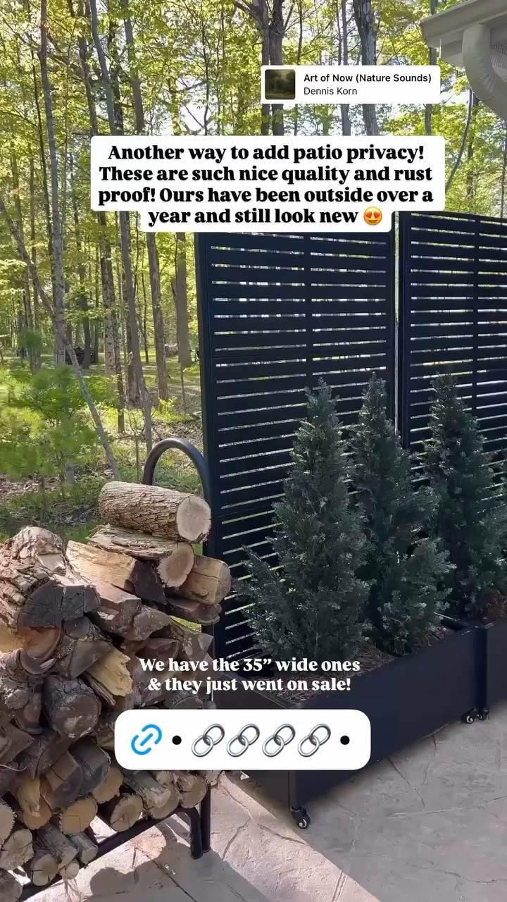 Another way to add patio privacy! These are such nice quality and rust proof! Ours have been outside over a year and still look new 😍 We have the 35” wide ones 
& they just went on sale!

#LTKHome #LTKSeasonal