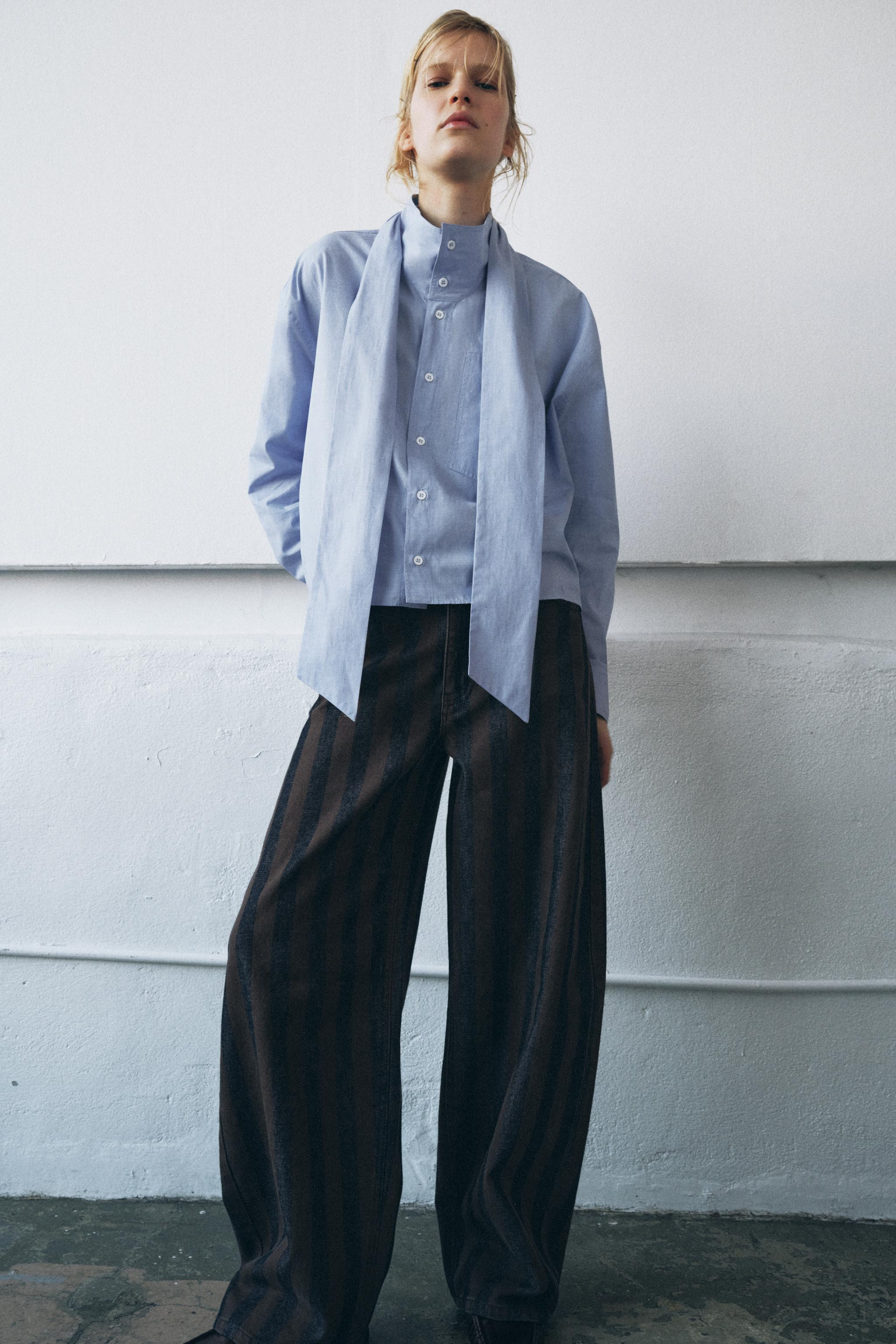 ZW COLLECTION BOW SHIRT | Zara UK