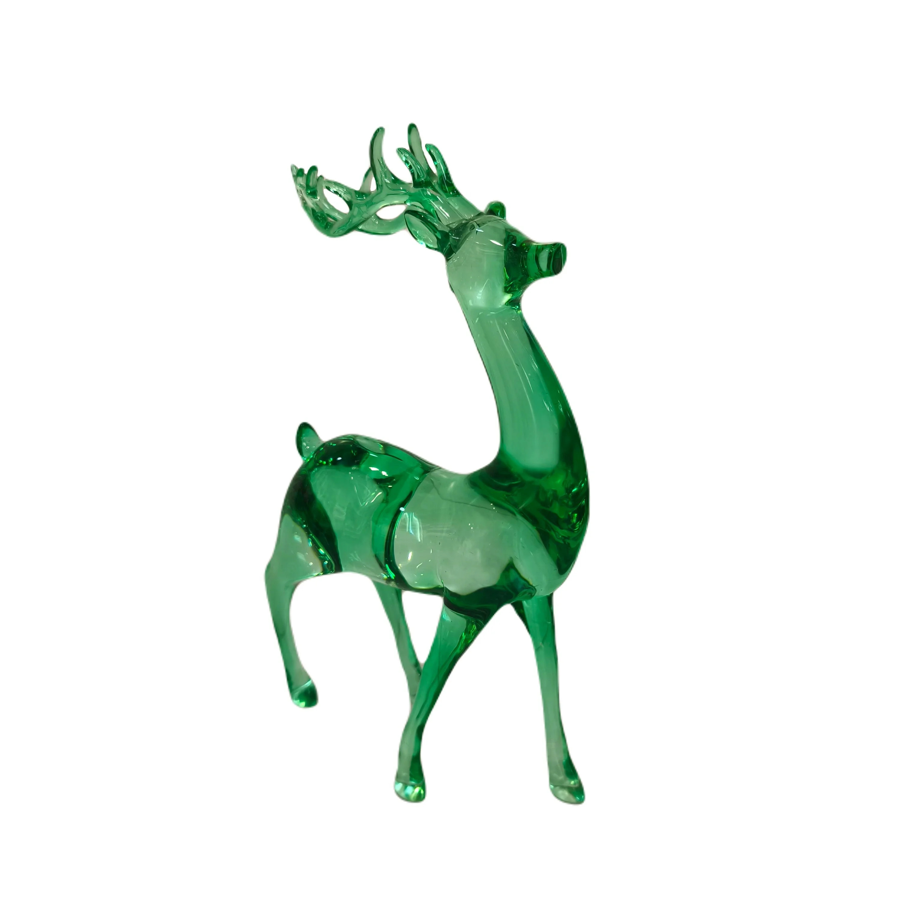Acrylic Deer Christmas Tabletop Decor, Green, 9.5", by Holiday Time | Walmart (US)