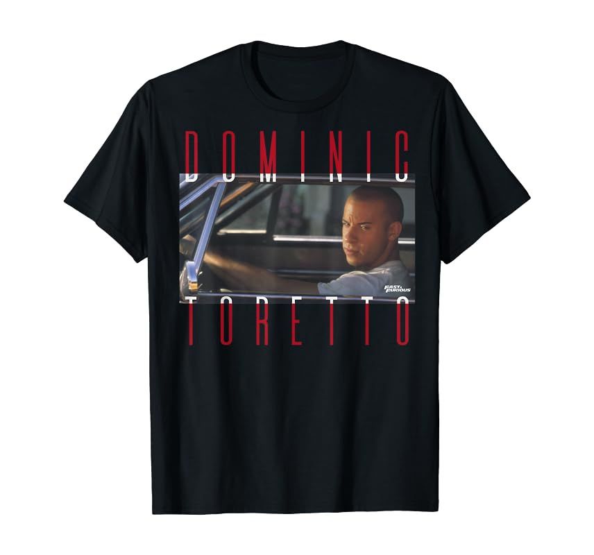 Fast & Furious Dominic Toretto Photo Word Stack T-Shirt | Amazon (US)