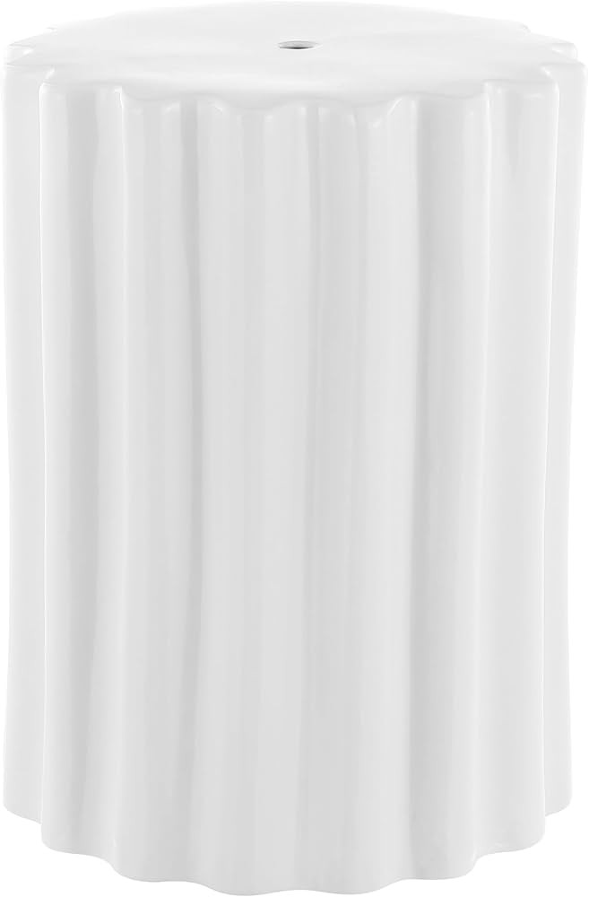SAFAVIEH Home Collection Tulett White Ceramic Decorative Garden Stool for Living Room, Bedroom, G... | Amazon (US)