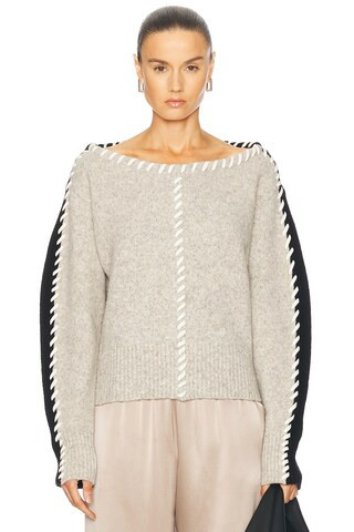 Aisling Camps Whip Stitch Sweater in Black | FWRD 