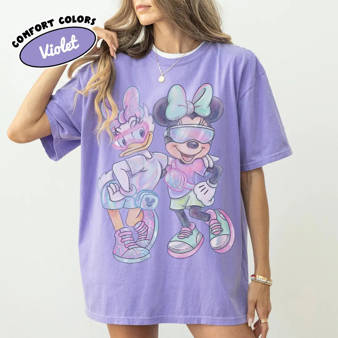 Comfort Colors® Vintage Minnie Daisy Shirt, Retro Disney Bestie Vacation Tee, Disneyland Girls M... | Etsy (Global)