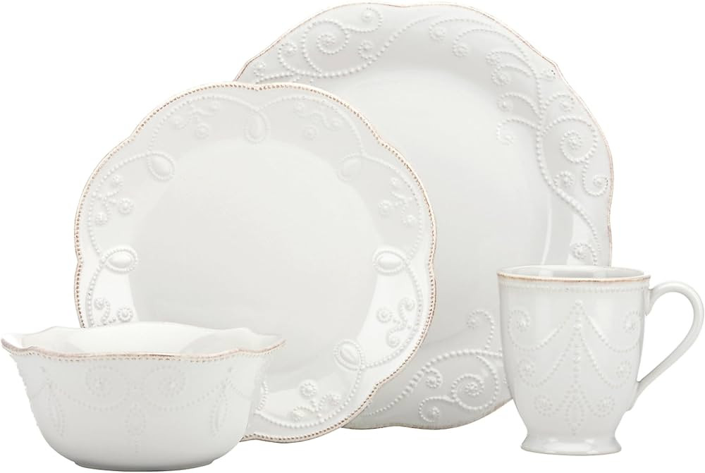 Lenox French Perle 4-Piece Place Setting, 12 ounces | Amazon (US)