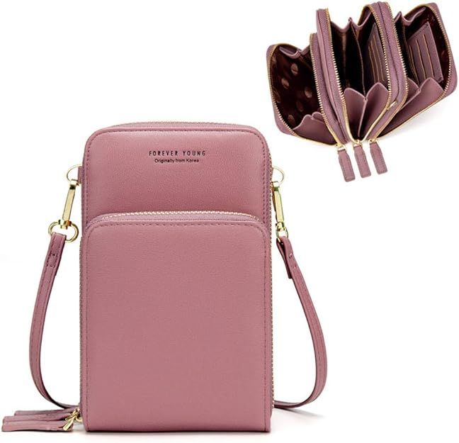 Small Crossbody Phone Bag for Women,Cellphone Shoulder Bags Card Holder Wallet Purse | Amazon (US)