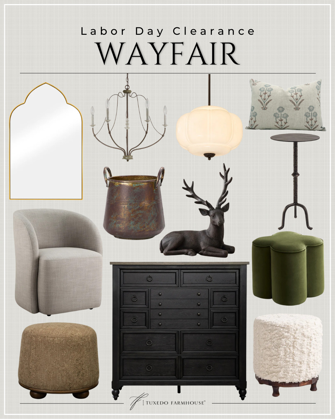 Wayfair’s Labor Day Clearance has some GOOD finds! 🤎 I’m loving the mix of sculptural lighting, rich olive velvet, warm aged finishes and those pretty statement pieces that make a room feel collected and unique. Such a great time to grab a few favorites while the clearance prices are still available!

#LTKSaleAlert #LTKHome #LTKStyleTip #Wayfair #WayfairSale #LaborDayClearance #HomeDecor #FallHome 

 #LTKSeasonal #LTKHome #LTKSaleAlert